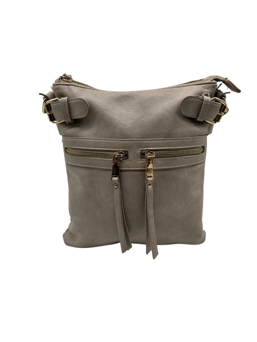 Miztique Gray faux Leather Crossbody Bag